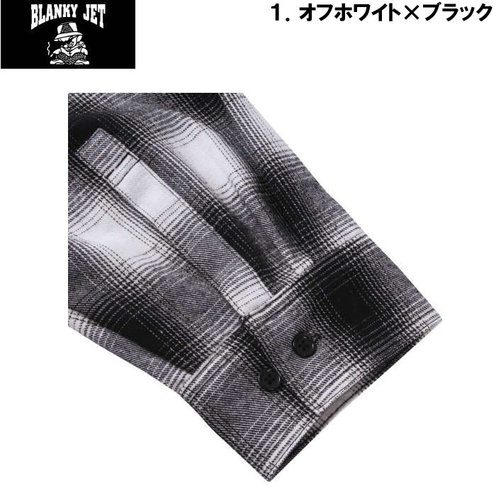 大きいサイズ キングサイズ ビッグサイズ メンズ Blanky Jet オンブレチェック長袖シャツ（メーカー取寄）ブランキージェット 3L 4L 5L 6L |  | 11