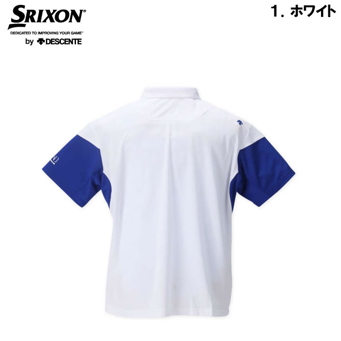 大きいサイズ キングサイズ ビッグサイズ メンズ SRIXON 【香妻プロ共同開発】スリーブ配色ワッフルメッシュ半袖シャツ（メーカー取寄）スリクソン 3L 4L 5L 6L | SRIXON | 06