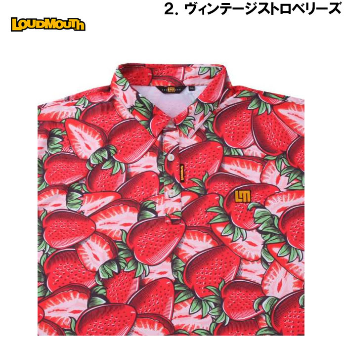 大きいサイズ メンズ LOUDMOUTH プレミアム 鹿の子 ゴルフ 半袖