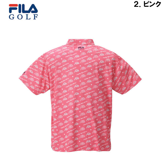大きいサイズ メンズ FILA GOLF ロゴグラフィックプリントホリゾンタルカラー半袖シャツ（メーカー取寄）フィラゴルフ 3L 4L 5L 6L　ゴルフシャツ | FILA GOLF | 15