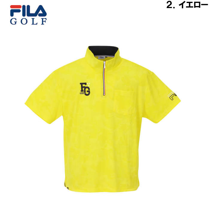 大きいサイズ キングサイズ ビッグサイズ メンズ FILA GOLF ジャガードハーフジップ半袖シャツ（メーカー取寄）フィラゴルフ 3L 4L 5L 6L | FILA GOLF | 14