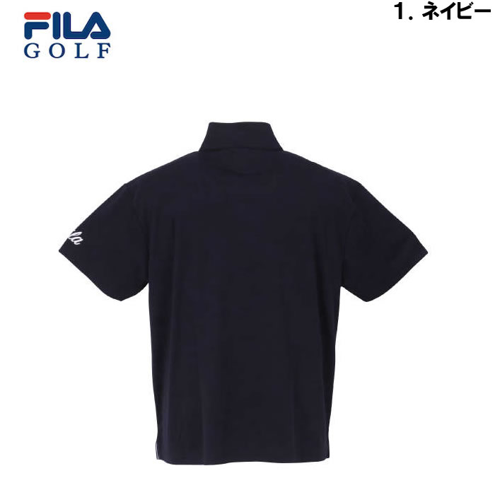 大きいサイズ キングサイズ ビッグサイズ メンズ FILA GOLF ジャガードハーフジップ半袖シャツ（メーカー取寄）フィラゴルフ 3L 4L 5L 6L | FILA GOLF | 07