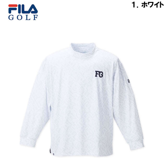 FILA GOLF タイポプリントモックネック長袖シャツ ff4 FILA GOLF 大きいサイズ キングサイズ ビッグサイズ メンズ