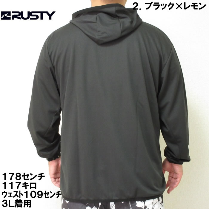 売れ筋商品|||RUSTY(ラスティ)_メンズ_プルパーカー【ブラック(BLK)】_925-025 楽天市場】ラスティ パーカー（メンズファッション）の通販