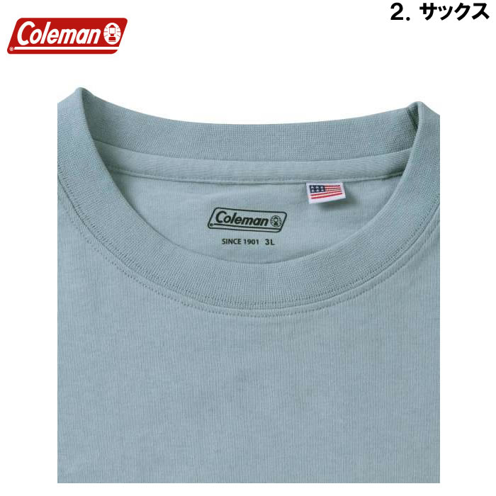 大きいサイズ キングサイズ ビッグサイズ メンズ Coleman USAコットン半袖Tシャツ（メーカー取寄）コールマン 3L 4L 5L 6L 7L 8L｜deviloose｜19