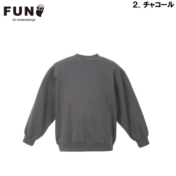 大きいサイズ メンズ FUN for modemdesign face ojisanクルーネックスウェットシャツ（メーカー取寄）ファン フォー モデムデザイン 3L 4L 5L 6L　トレーナー |  | 15