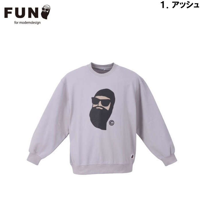 大きいサイズ メンズ FUN for modemdesign face ojisanクルーネックスウェットシャツ（メーカー取寄）ファン フォー モデムデザイン 3L 4L 5L 6L　トレーナー |  | 06