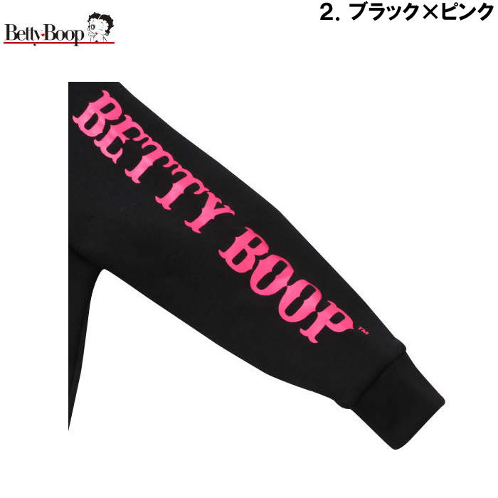 大きいサイズ キングサイズ ビッグサイズ メンズ BETTY BOOP ニットフリース刺繍&プリントフルジップパーカー（メーカー取寄）ベティブープ 3L 4L 5L 6L 8L | BETTY BOOP | 18