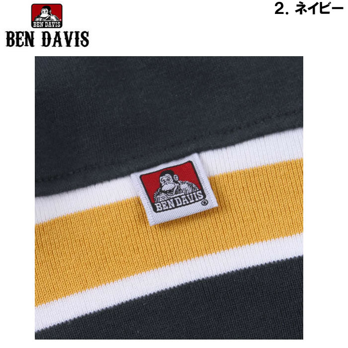 大きいサイズ メンズ BEN DAVIS-サポーターズトリムクルーネック