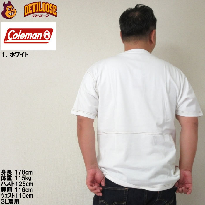 大きいサイズ メンズ Coleman USA コットン ポケット ペインター 半袖 Tシャツ（メーカー取寄）コールマン 3L 4L 5L 6L 7L 8L キングサイズ ビッグサイズ | Coleman | 11