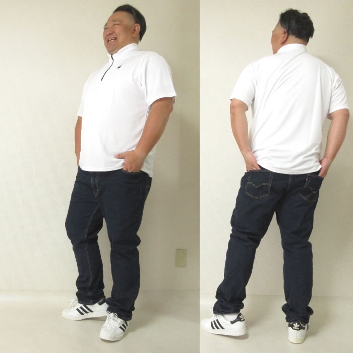 大きいサイズ メンズ LE COQ SPORTIF エコペット ハーフジップ 吸汗速乾 DRY 半袖シャツ（メーカー取寄）紫外線 ルコックスポルティフ 3L 4L 5L 6L |  | 10