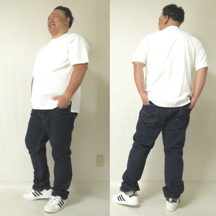 大きいサイズ メンズ EL.FO 綿 消臭 無地 ポケット付 タフ衿 クルーネック 半袖 Tシャツ（メーカー取寄）3L 4L 5L 6L大きい キング |  | 12