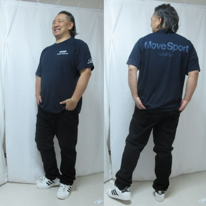 大きいサイズ メンズ MOVESPORT ポリ ドライ メッシュ 半袖Tシャツ（メーカー取寄）ムーブスポーツ デサント 3L 4L 5L 6L | MOVESPORT | 12