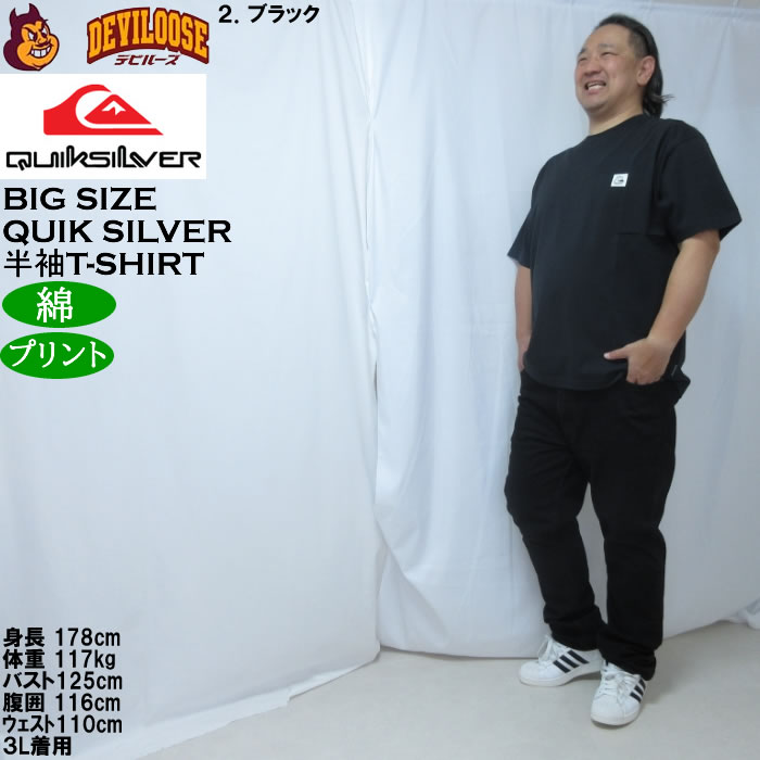 大きいサイズ メンズ Quiksilver BW HISTORY FRAME 綿 コットン 半袖Tシャツ（メーカー取寄）クイックシルバー 3L 4L 5L 6L | Quiksilver | 17