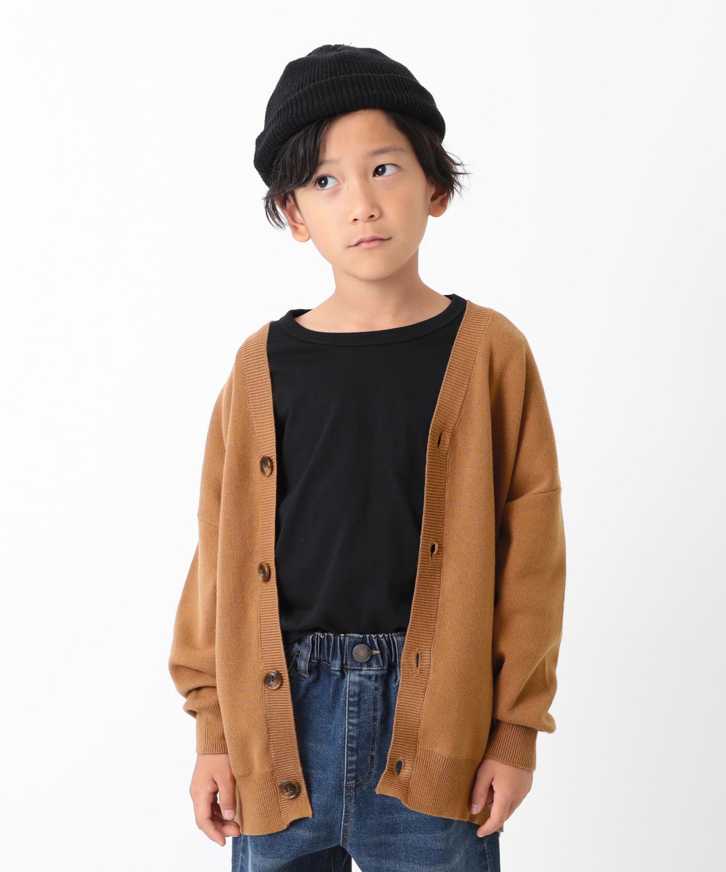 アウトレット 返品不可 子供服 キッズ カーディガン 男の子 トップス おしゃれ コットン混リラックスカーディガン1,302円 無地 女の子