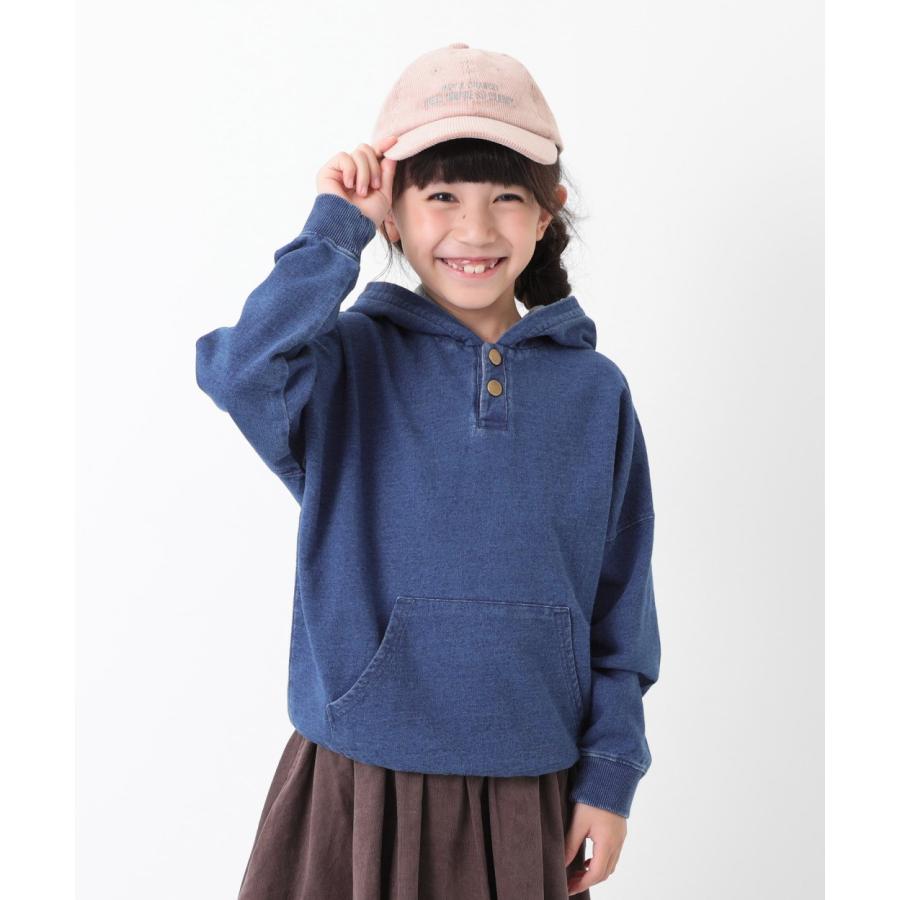 【アウトレット/返品不可】【送料無料】子供服 パーカー トレーナー キッズ 無地 男の子 女の子 トップス おしゃれ インディゴ染めミニ裏毛プルパーカー 【アウトレット/返品不可】【送料無料】子供服 パーカー トレーナー キッズ 無地 男の子 女の子 トップス おしゃれ インディゴ染めミニ裏毛プルパーカー