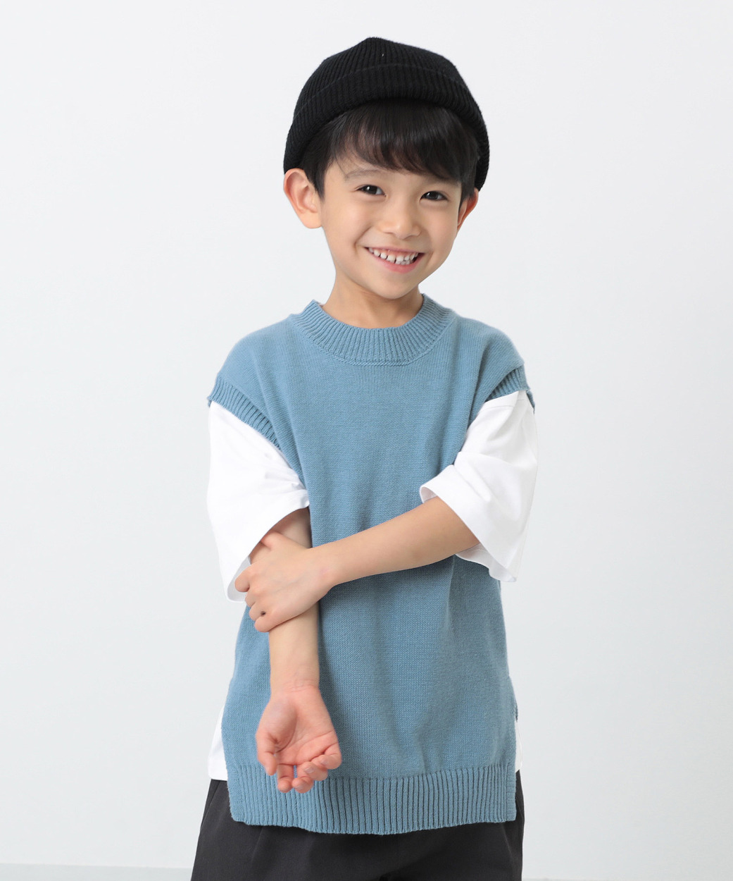 【アウトレット】 【送料無料】 子供服 ニットベスト&6分袖Tシャツセット キッズ 男の子 女の子 半袖Tシャツ ロンT トップス  半袖devirock デビロック : 142utp001 : devirock Yahoo!ショッピング店 - 通販 - Yahoo!ショッピング