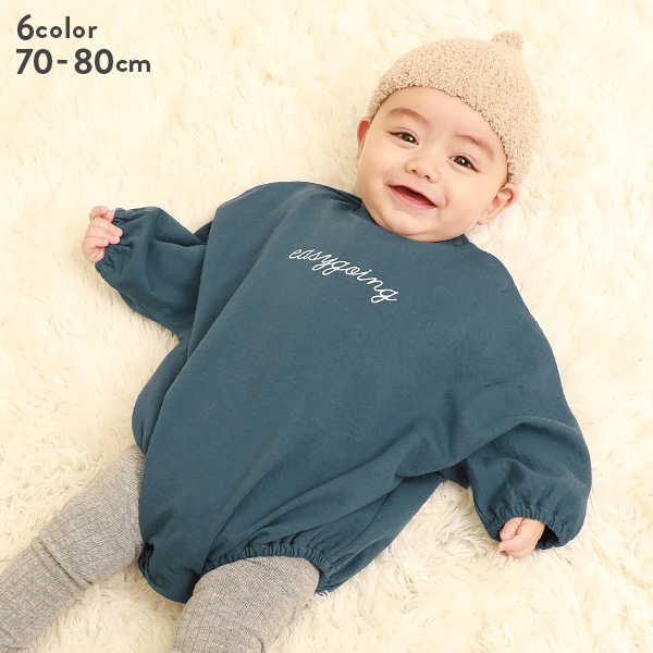 子供服 ロゴスウェットロンパース キッズ ベビー 男の子 女の子 カバーオール モデル着用 注目アイテム デビロック 出産祝い ロンパース Devirock