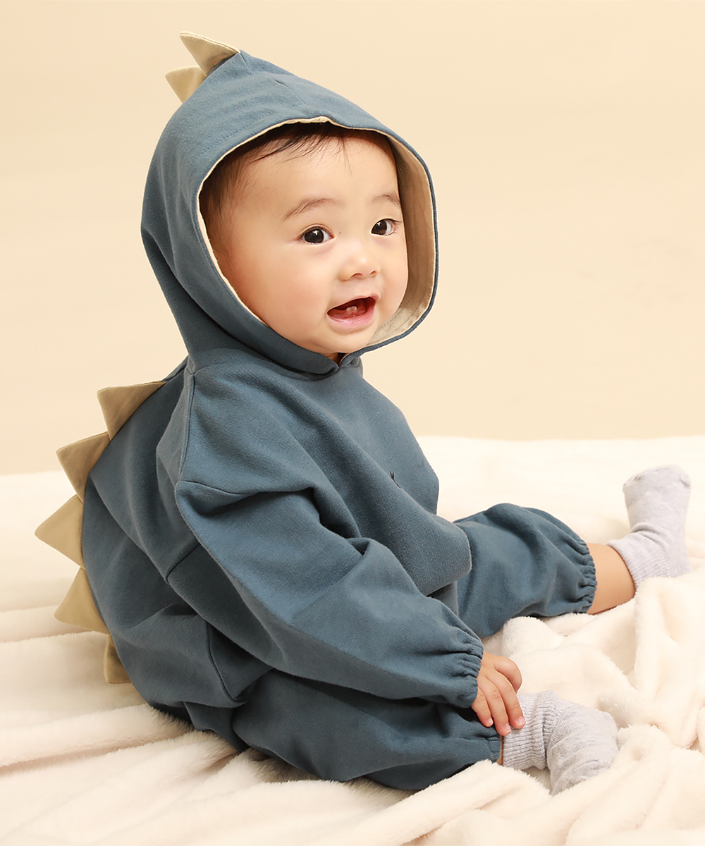 子供服 恐竜なりきりスウェットロンパース キッズ ベビー 男の子 カバーオール 毎日がバーゲンセール ロンパース デビロック Devirock 出産祝い