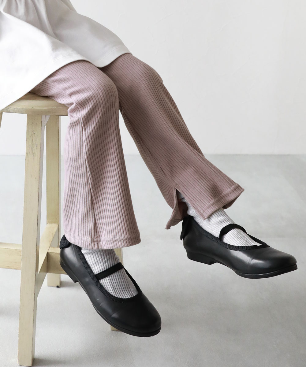 ロングパンツ 長ズボン ボトムス リブフレアパンツ キッズ 子供服 女の子  デビロック devirock | devirock | 08