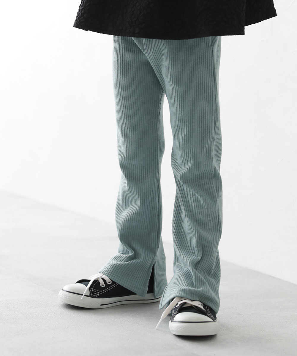 ロングパンツ 長ズボン ボトムス リブフレアパンツ キッズ 子供服 女の子  デビロック devirock | devirock | 05