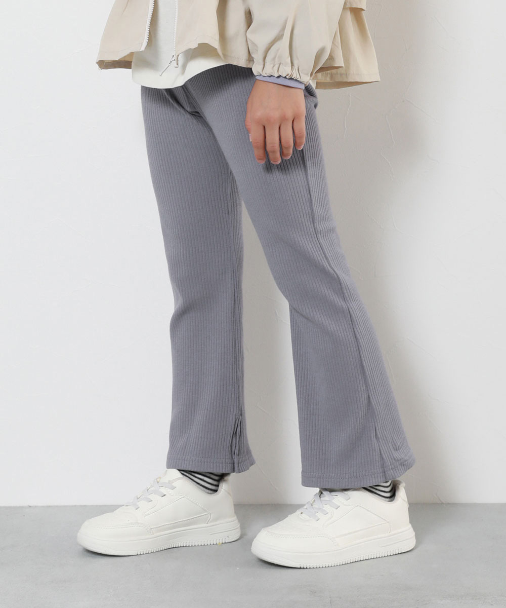 ロングパンツ 長ズボン ボトムス リブフレアパンツ キッズ 子供服 女の子  デビロック devirock | devirock | 07