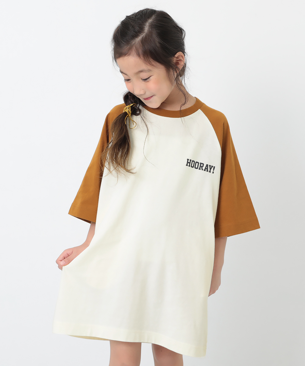 子供服 7分袖ラグランワンピース キッズ 女の子 長袖ワンピース ワンピース 長袖 devirock デビロック 22SSワンピース  :151GDR001:devirock Yahoo!ショッピング店 - 通販 - Yahoo!ショッピング