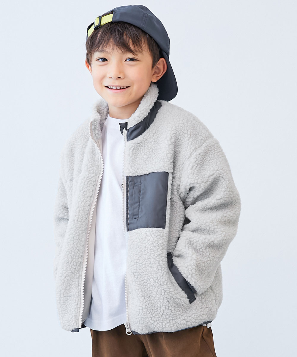 洗濯可能 防寒 上着 ブルゾン アウター ジャケット 洗える アウトドア ボアジャケット キッズ 子供服 男の子 女の子  デビロック devirock | devirock | 08