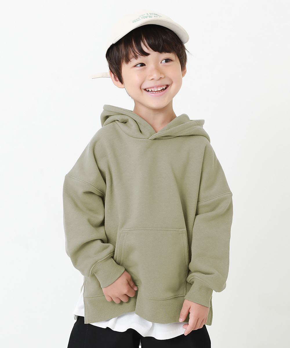 【アウトレットSALE /返品不可】子供服 レイヤード風スウェットプルパーカー キッズ ベビー 男の子 女の子 トレーナー トップス devirock  デビロック