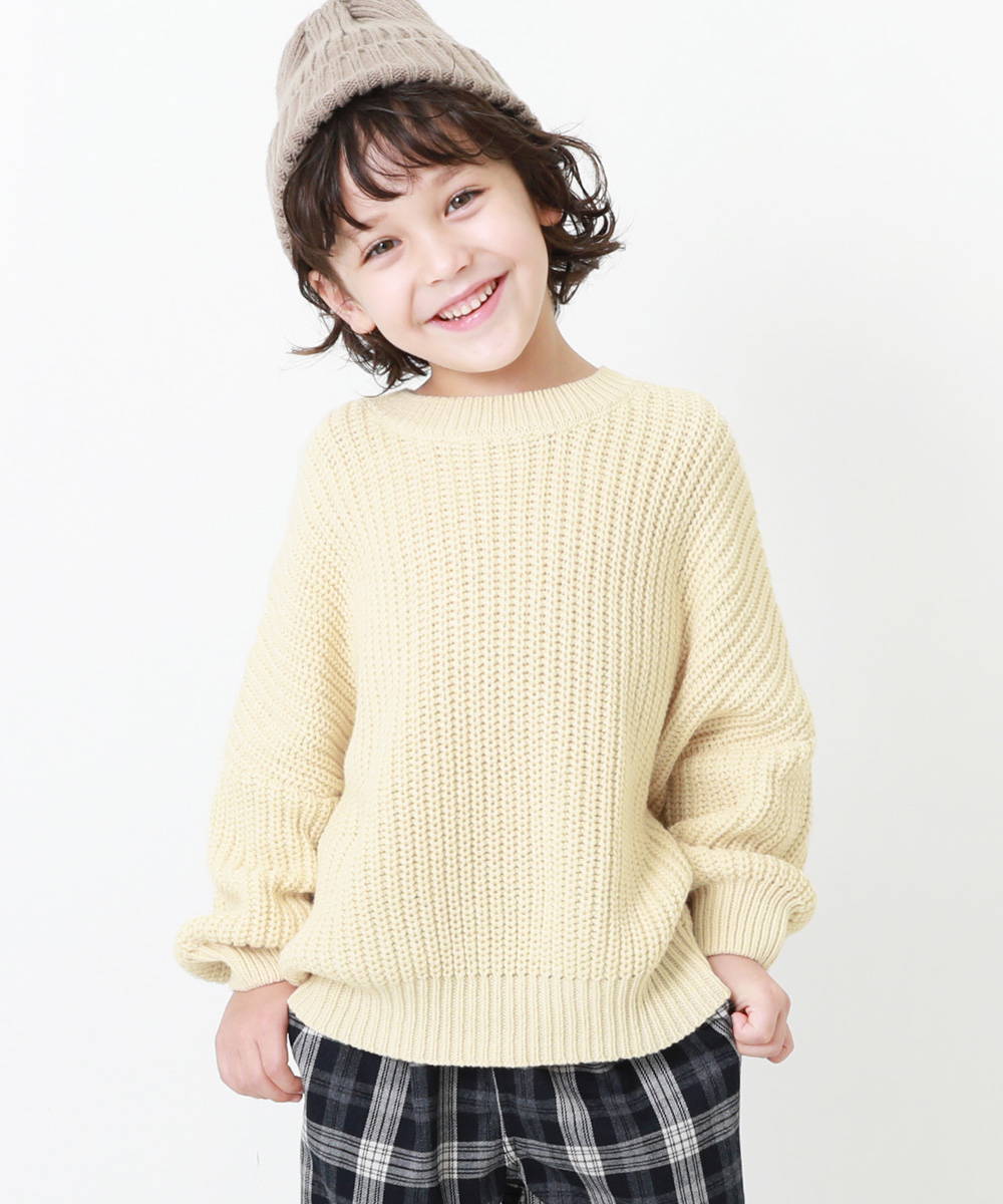 devirock（デビロック） 子供服 洗える ビッグシルエット ローゲージ