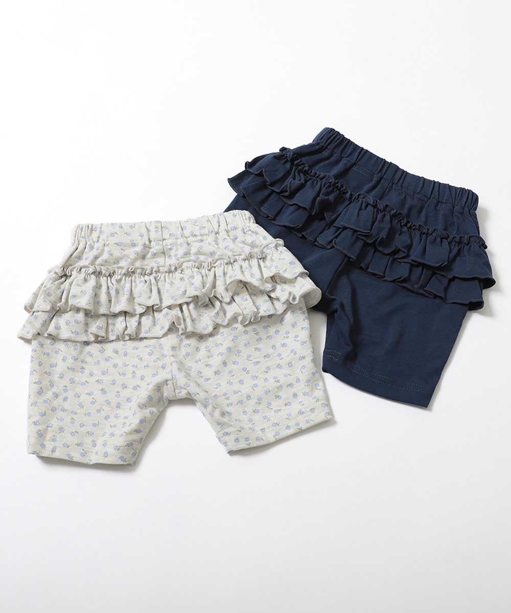 【アウトレットSALE/返品不可】子供服 2枚セット ガールズお着替えハーフパンツ キッズ 女の子 ...