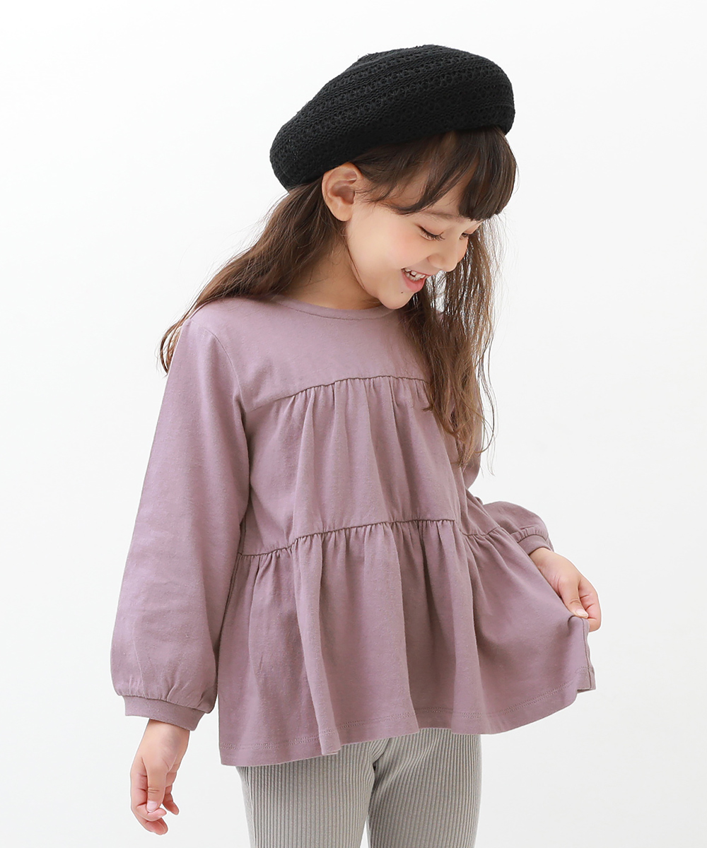 アウトレットSALE /返品不可】子供服 ティアード長袖チュニック キッズ