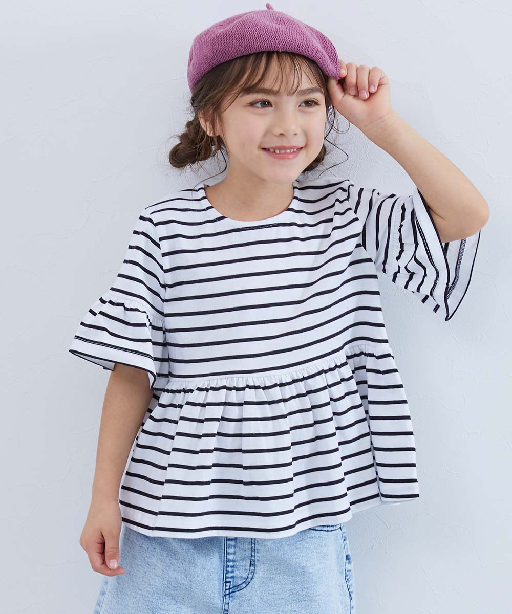 devirock（デビロック） Tシャツ トップス Aライン 半袖Tシャツ キッズ