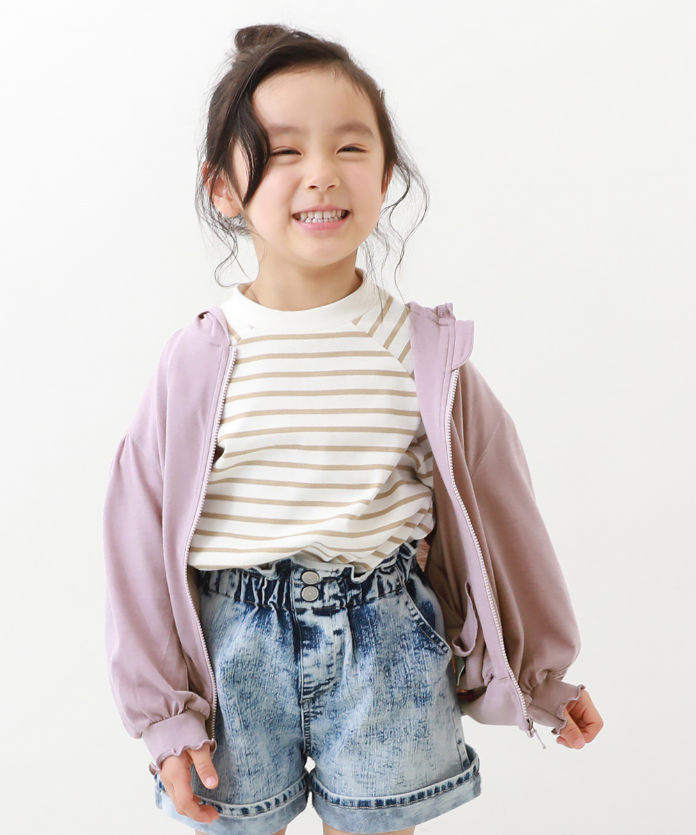 【アウトレットSALE/返品不可】子供服 UVカットドロップショルダーパーカー キッズ 女の子 パーカー・トレーナー トップス devirock デビロック｜devirockstore｜05