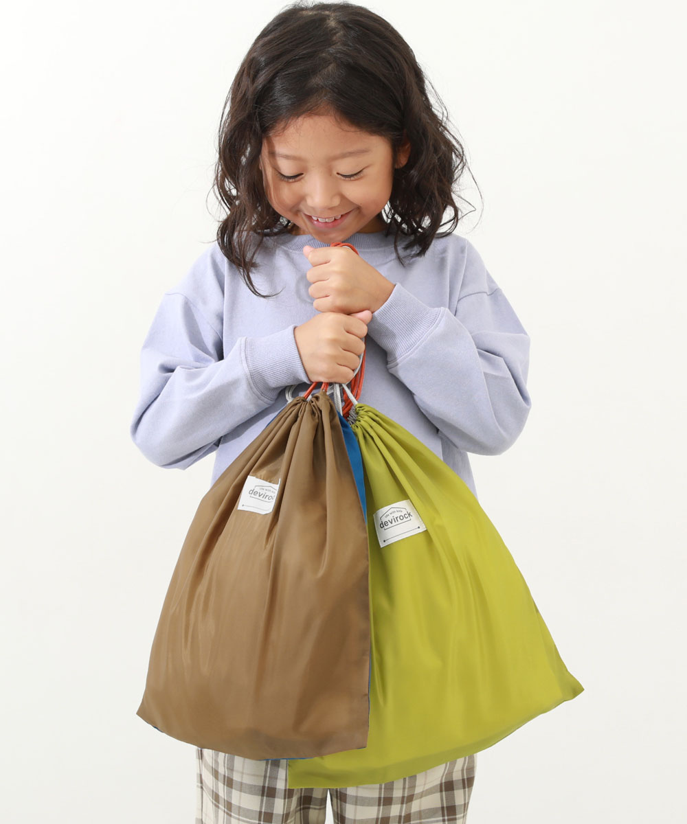 2枚セット バケット型巾着 大サイズ キッズ 子供服 男の子 女の子  デビロック devirock | devirock | 05