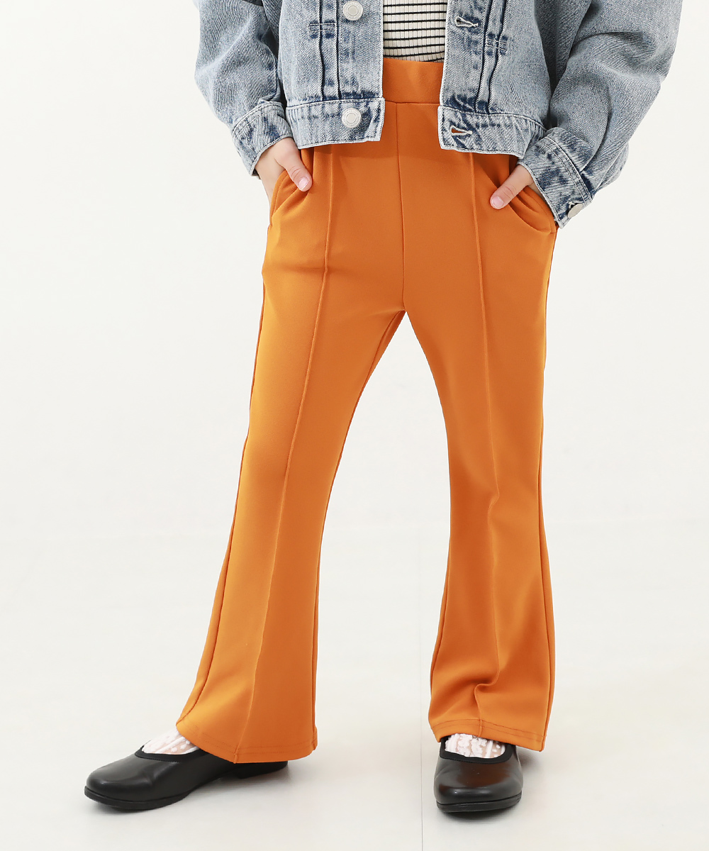 パンツ キッズ フレアパンツ ピンタック ガールズ 子供服 女の子 長ズボン ボトムス ロングパンツ デビロック devirock | devirock | 06