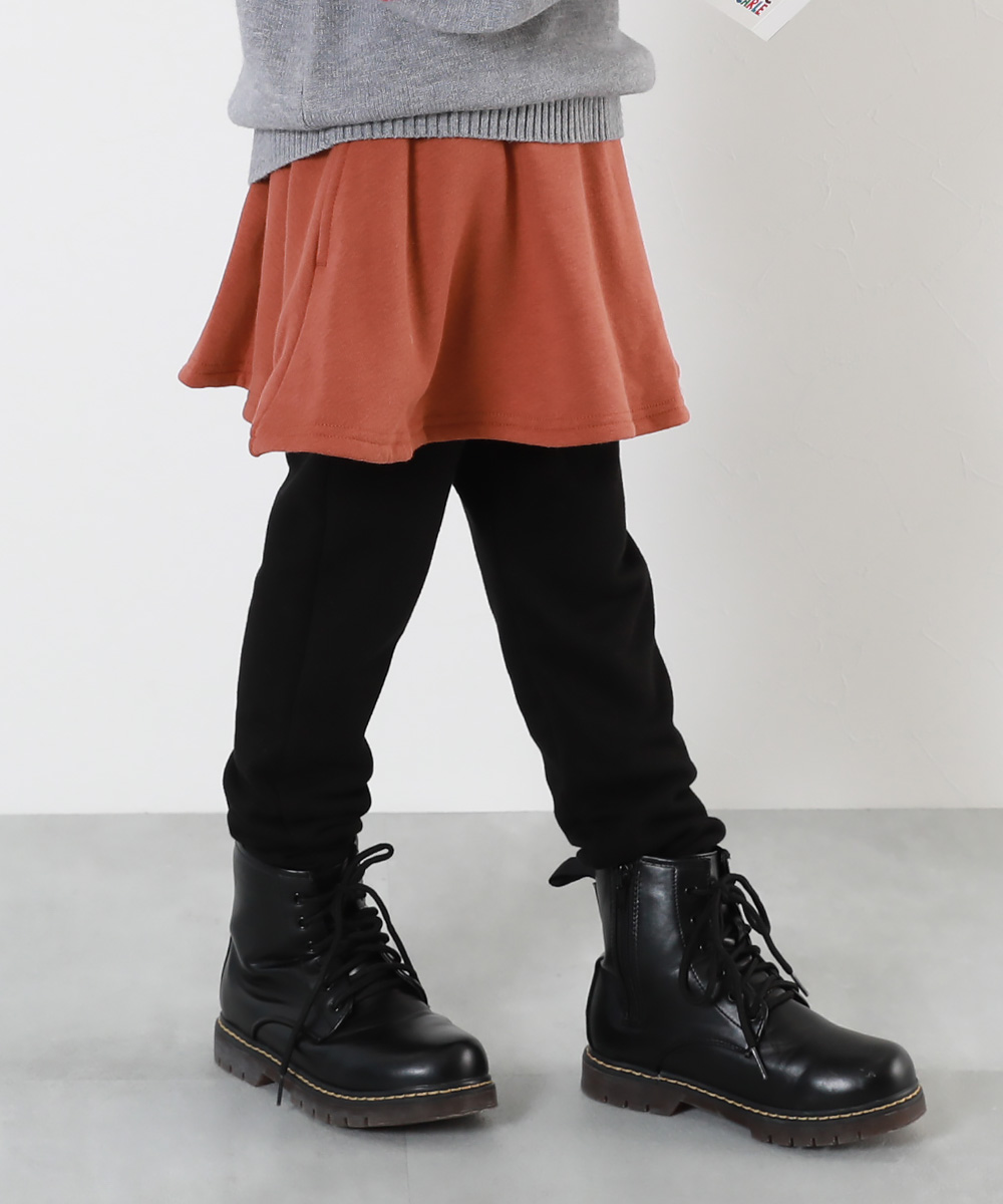 裏シャギー スカッツ キッズ スカート 子供服 女の子 RICHWARM 両側ポケット付き 10分丈 無地 ベビー服 10分丈スカッツ デビロック devirock | devirock | 10