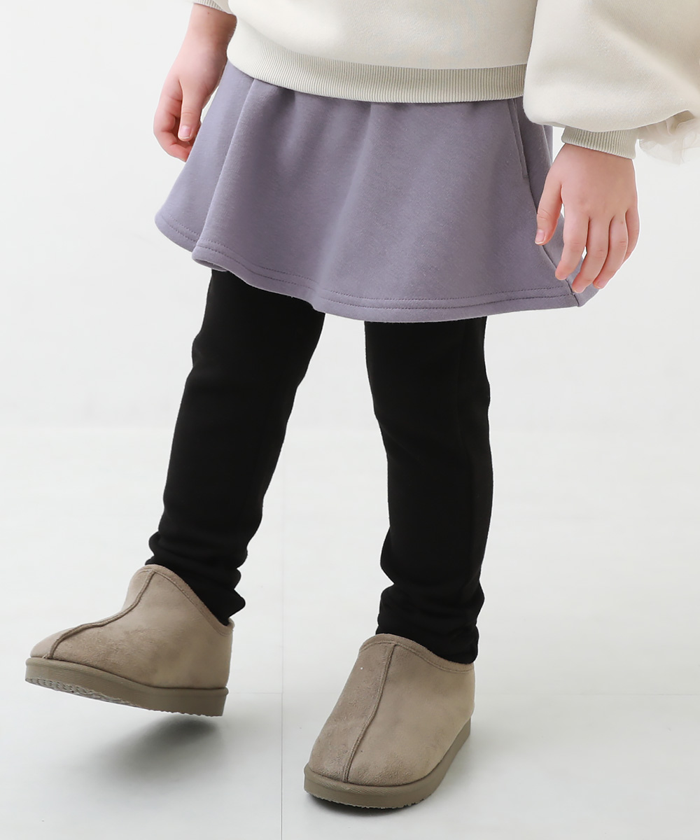 裏シャギー スカッツ キッズ スカート 子供服 女の子 RICHWARM 両側ポケット付き 10分丈 無地 ベビー服 10分丈スカッツ デビロック devirock | devirock | 09