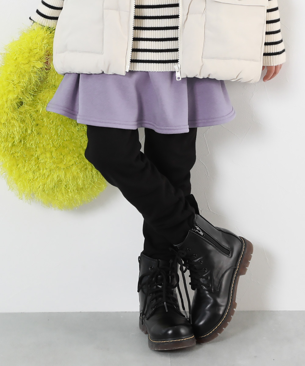 裏シャギー スカッツ キッズ スカート 子供服 女の子 RICHWARM 両側ポケット付き 10分丈 無地 ベビー服 10分丈スカッツ デビロック devirock | devirock | 08