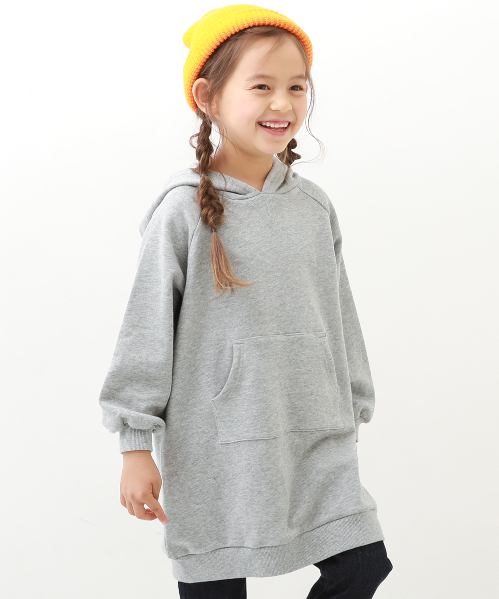 子供服 ガゼットパーカー スウェットワンピースキッズ 女の子 長袖ワンピース ワンピース デビロック devirock｜devirockstore｜03