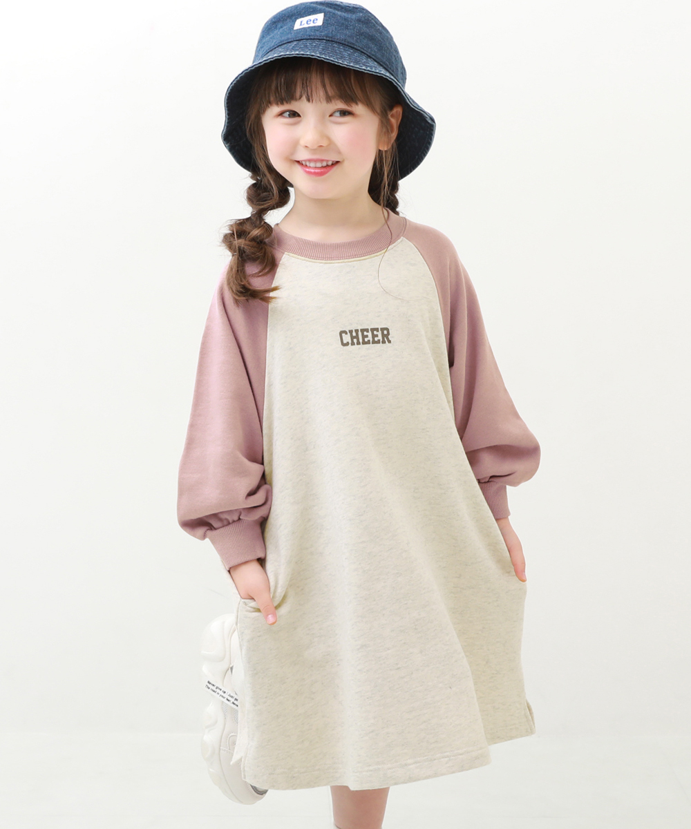 子供服 ラグラン スウェットワンピースキッズ 女の子 長袖ワンピース ワンピース デビロック devirock｜devirockstore｜05