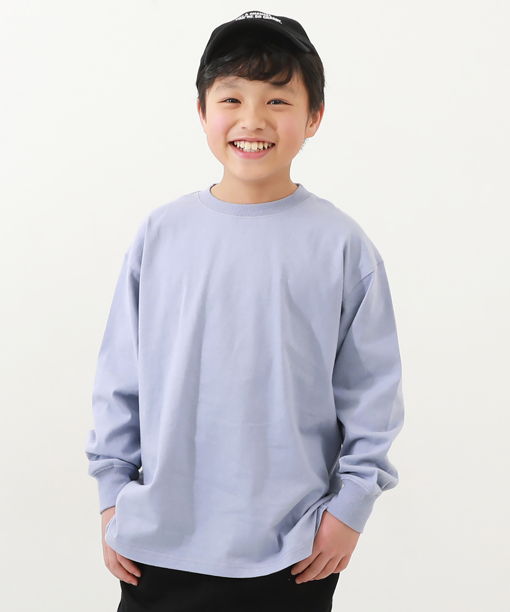 子供服 無地 ビッグシルエット 袖リブ 長袖Tシャツキッズ 男の子 女の子 トップス 長袖Tシャツ ロンT デビロック devirock｜devirockstore｜09