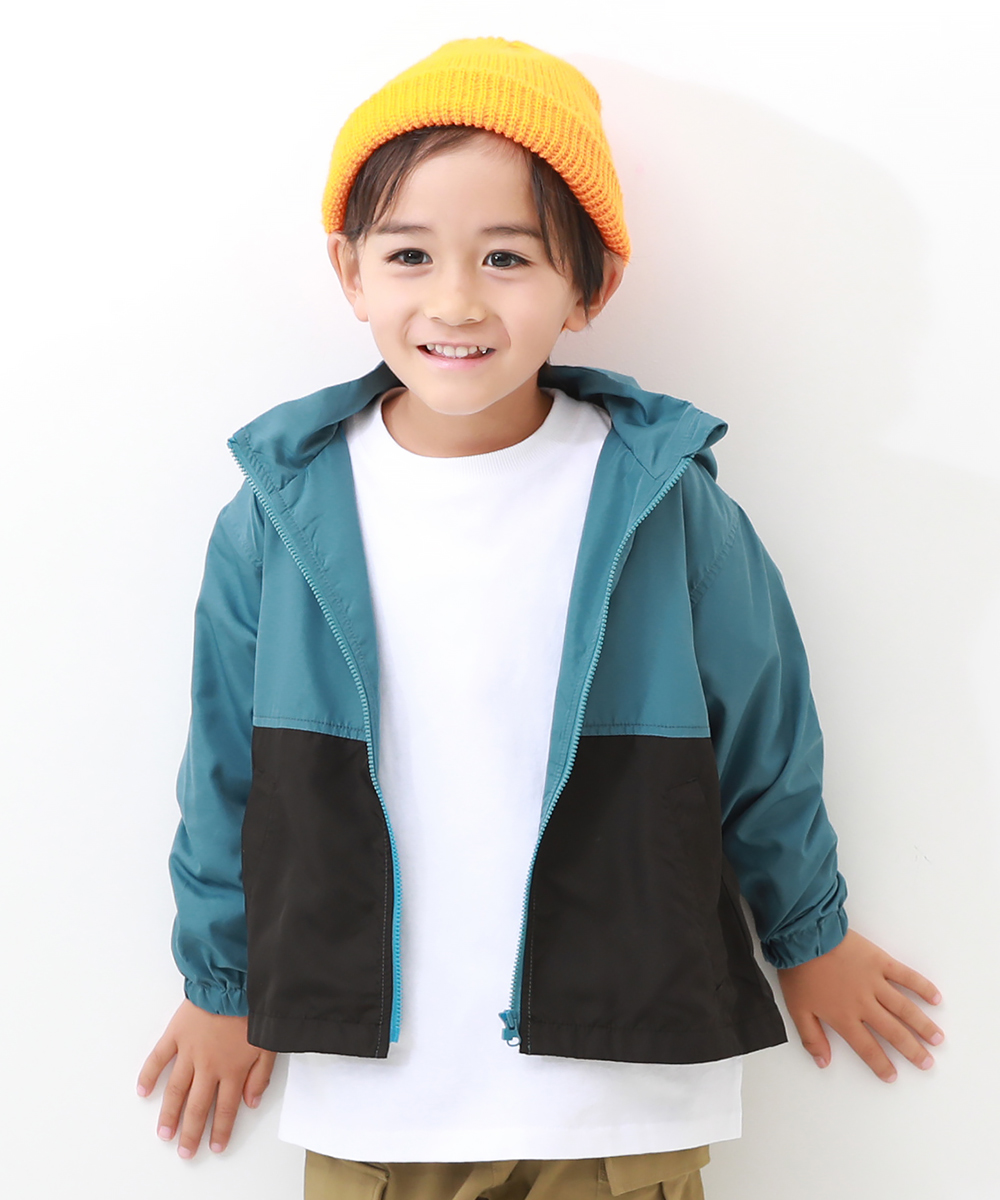 【アウトレットSALE/返品不可】子供服 ポケッタブル 撥水 無地＆バイカラーウインドブレーカー キッズ 男の子 女の子 アウター・ジャケット devirock デビロック｜devirockstore｜02