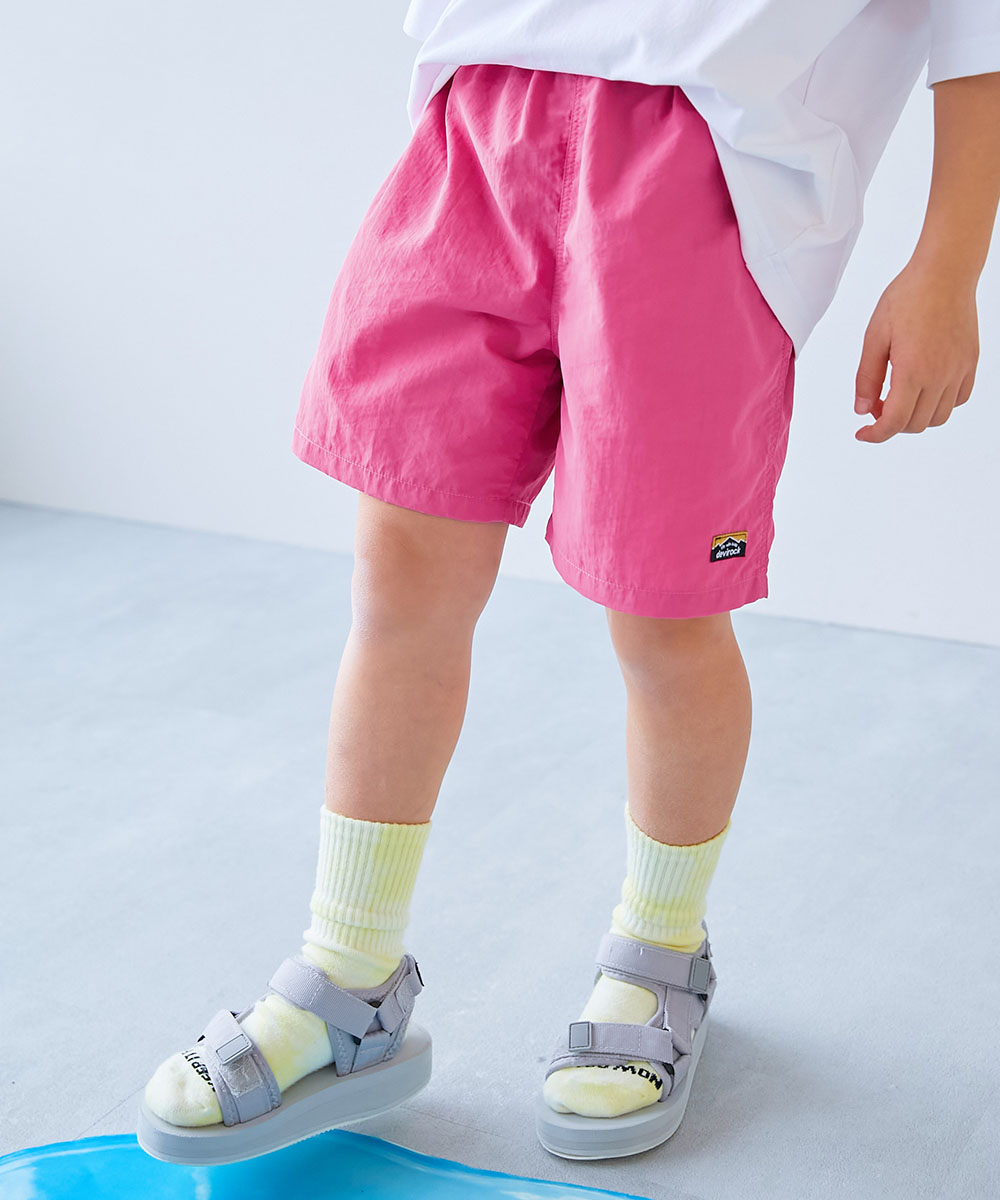 半ズボン 短パン ウエストゴム ハーフパンツ ボトムス 【水はじく】撥水ナイロン ショートパンツ(水陸両用) キッズ  デビロック 26ss_水はじく 爆買 | devirock | 11