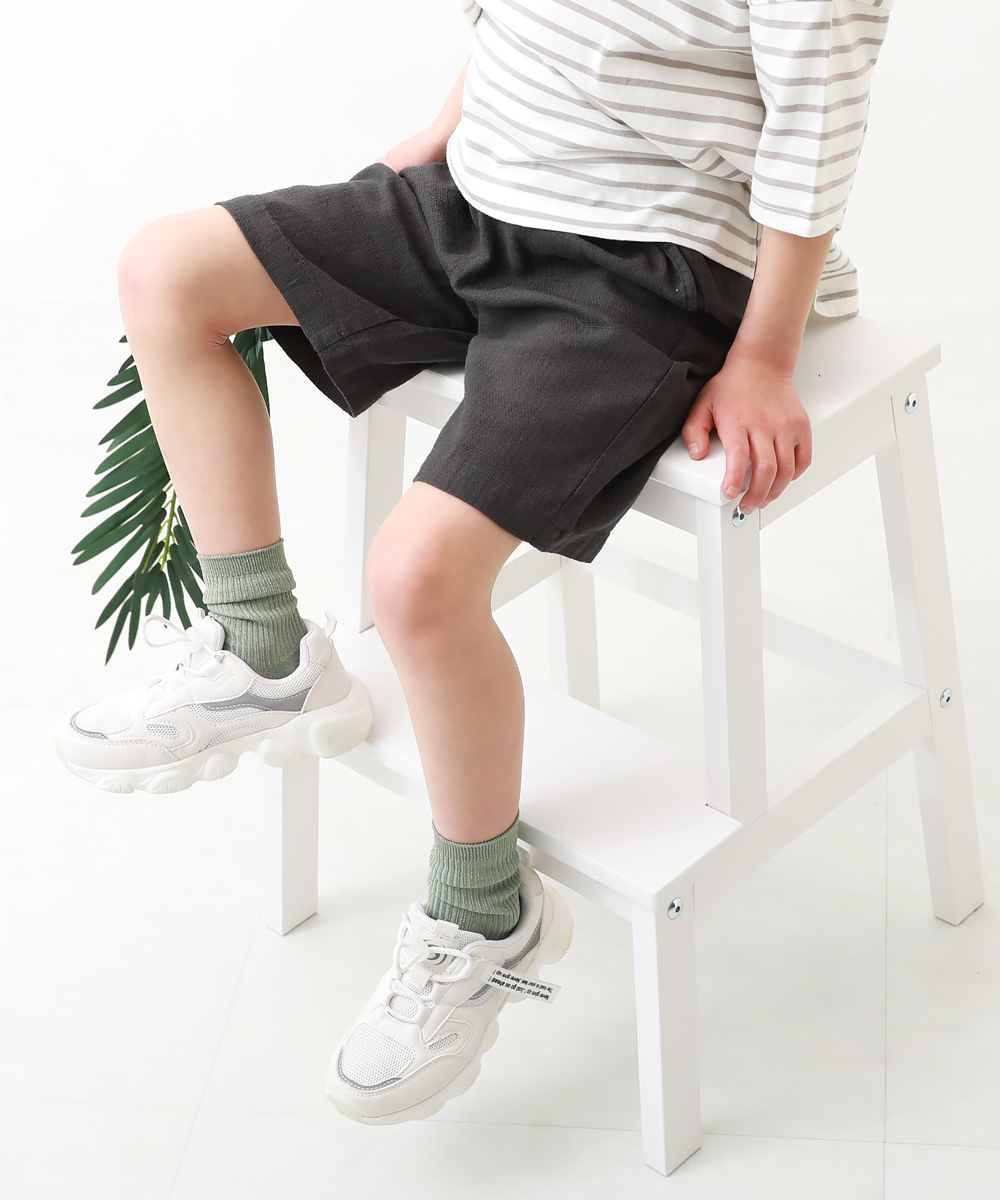 最新作の 子供服 リネンライク コットン ハーフパンツ キッズ 男の子