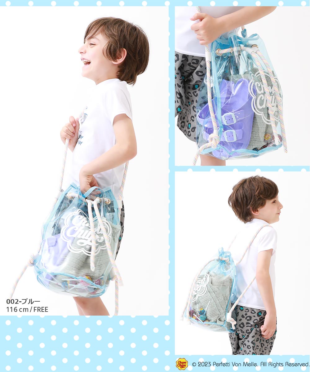 激安超安値子供服 Chupa Chups クリアバッグ キッズ 女の子 男の子 水着・プールグッズ devirock デビロック プールバッグ、ビーチ バッグ ガールズプールバッグ ナップサック 子供服 キッズ 女の子 水着・プールグッズ 23SS水着特集 ナップサック_0609