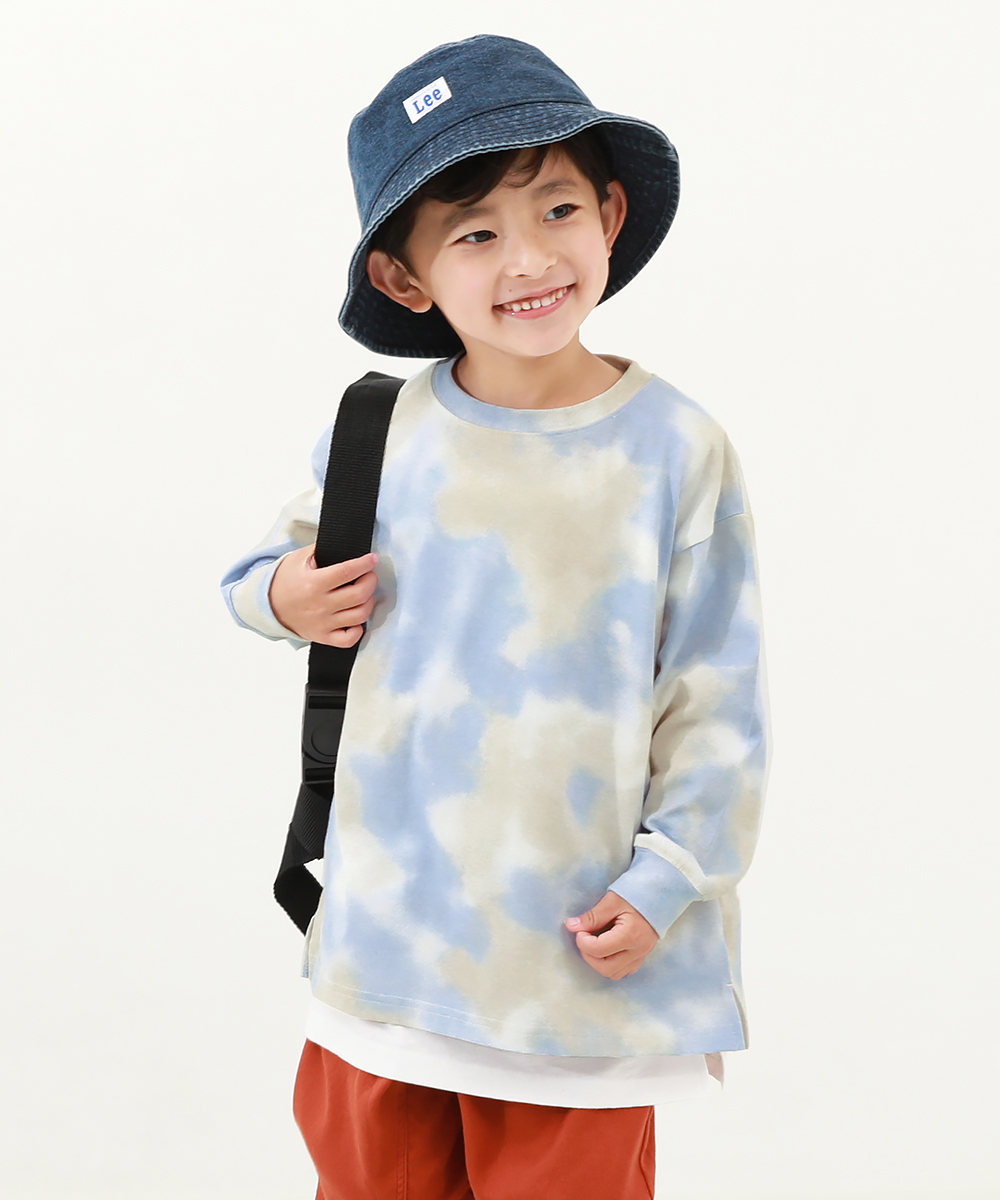 子供服 タイダイプリント長袖Tシャツキッズ 男の子 トップス 長袖Tシャツ ロンT デビロック de...