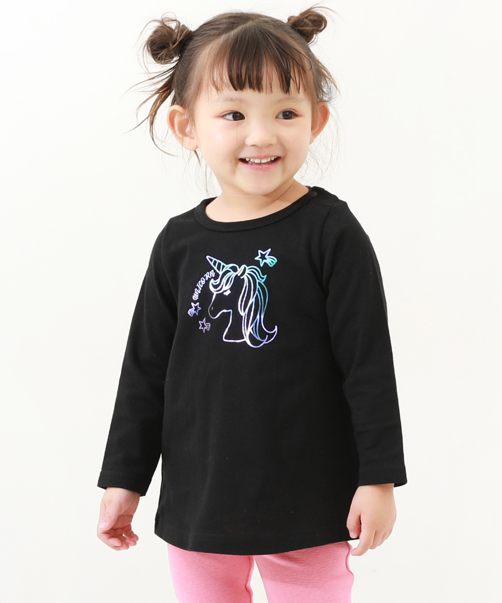 子供服 デビラボ プリント長袖チュニックキッズ ベビー 女の子 トップス 長袖Tシャツ ロンT デビロック devirock｜devirockstore｜12