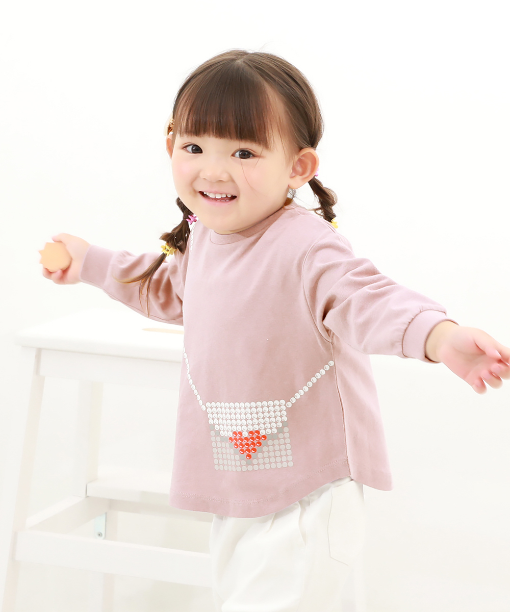 子供服 デビラボ ガールズ 長袖Tシャツキッズ ベビー 女の子 長袖T