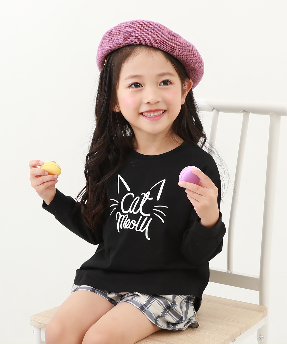 子供服 デビラボ ガールズ 長袖Tシャツキッズ ベビー 女の子 長袖T